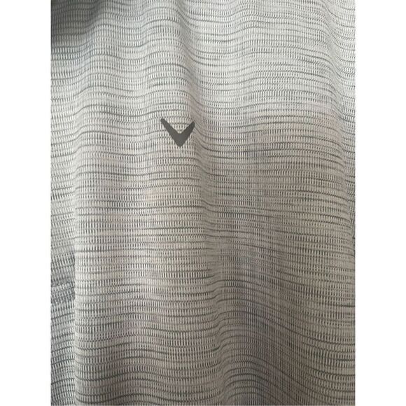 Callaway Opti-Dri Men's  Space Dye Gray Textured Polo Short Shirt Size L - Picture 3 of 7